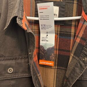 Legendary Whitetails Dark Brown Jacket with Plaid Interior